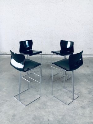 Italian DADA Bar Stool Set by Georges Coslin for Mesero, 1980s, Set of 4-RQV-1292110