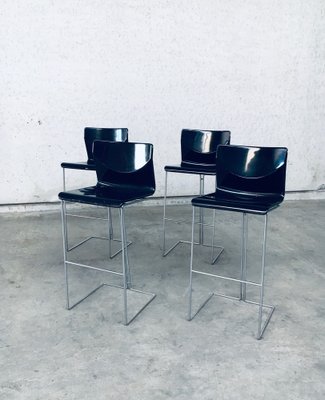 Italian DADA Bar Stool Set by Georges Coslin for Mesero, 1980s, Set of 4-RQV-1292110