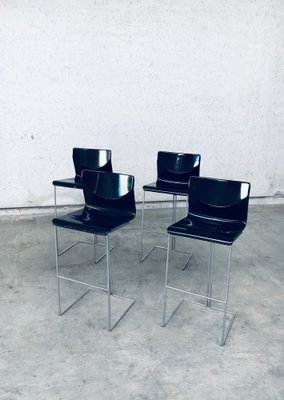 Italian DADA Bar Stool Set by Georges Coslin for Mesero, 1980s, Set of 4-RQV-1292110