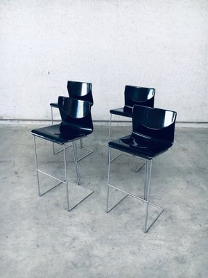 Italian DADA Bar Stool Set by Georges Coslin for Mesero, 1980s, Set of 4-RQV-1292110