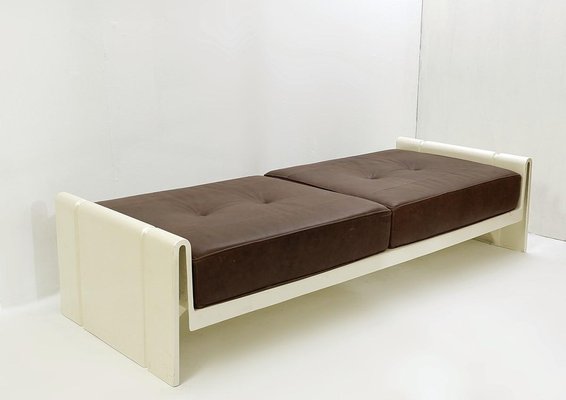 Italian Daybed in Leather and Fiberglass by Rodolfo Bonetto, 1969-JG-1239345