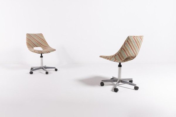 Italian Desk Chairs by Augusto Bozzi for Saporiti, 1970s, Set of 2-KMC-1346237