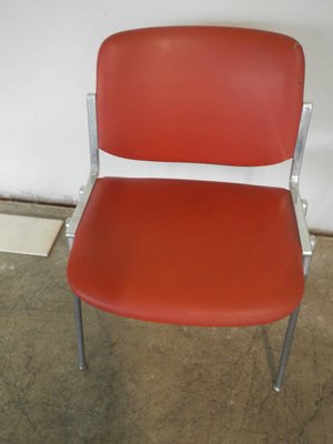 Italian Desk Chairs by Giancarlo Piretti for Castelli / Anonima Castelli, 1960s, Set of 4-WWQ-692652