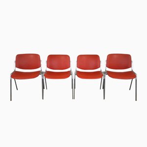 Italian Desk Chairs by Giancarlo Piretti for Castelli / Anonima Castelli, 1960s, Set of 4-WWQ-692652