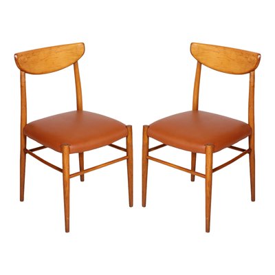 Italian Desk Chairs in the Style of Peter Hvidt & Orla Mølgaard-Nielsen, 1950s, Set of 2-NJV-730472