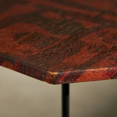 Italian Diamond-Shaped Side Table with Pattern, 1970s-UVT-1822050