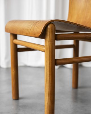 Italian Dining Chairs in Bentwood, 1960s, Set of 4-QAX-1751115