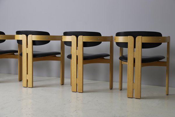 Italian Dining Chairs in the style of Tobia Scarpa, 1970s, Set of 6-DXL-1743393