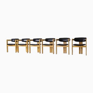 Italian Dining Chairs in the style of Tobia Scarpa, 1970s, Set of 6-DXL-1743393