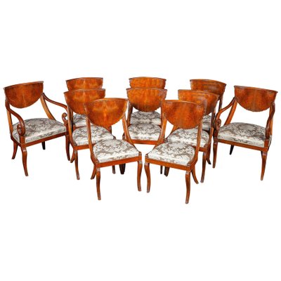 Italian Dining Chairs with Armchairs, 1790s, Set of 10-MBH-1032613