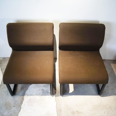 Italian Dining Lounge Chairs from Tecno, 1980s, Set of 4-JQO-1821103