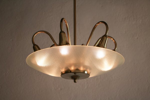 Italian Disc Ceiling Lamp Attributed to Pietro Chiesa, 1950s-MTX-959798