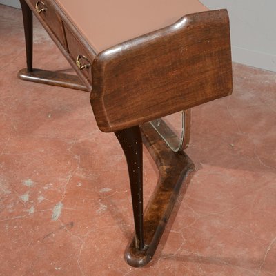 Italian Dressing Table with Wooden Mirror, 1960s-RAQ-2026384