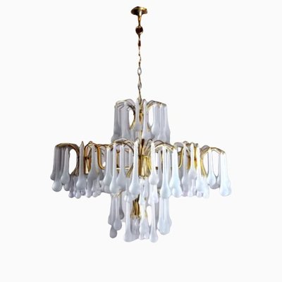 Italian Drop Chandelier in Murano Glass by Venini, 1960-EJE-1327998