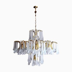 Italian Drop Chandelier in Murano Glass by Venini, 1960-EJE-1327998