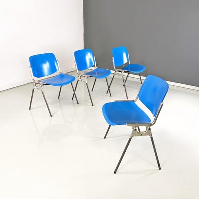 Italian DSC Chairs in Beech and Metal attributed to Giancarlo Piretti for Castelli / Anonima Castelli, 1965, Set of 4-GDD-1761421