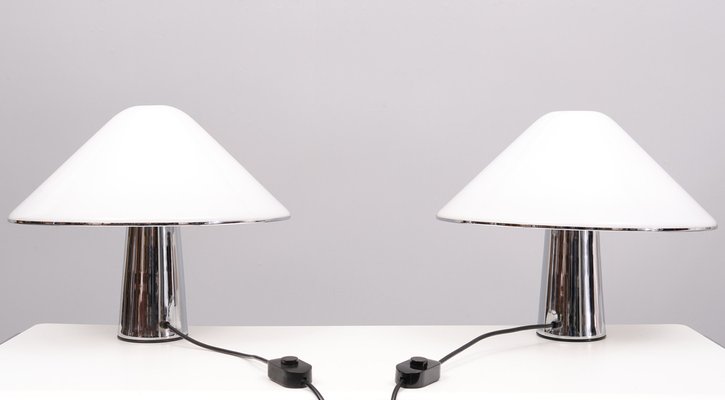 Italian Elpis Mushroom Table Lamps from Guzzini, 1970s, Set of 2-GCG-1813543