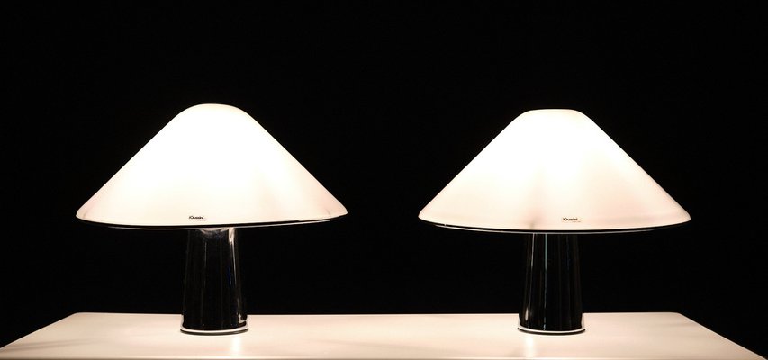 Italian Elpis Mushroom Table Lamps from Guzzini, 1970s, Set of 2-GCG-1813543