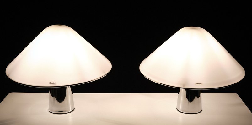 Italian Elpis Mushroom Table Lamps from Guzzini, 1970s, Set of 2-GCG-1813543