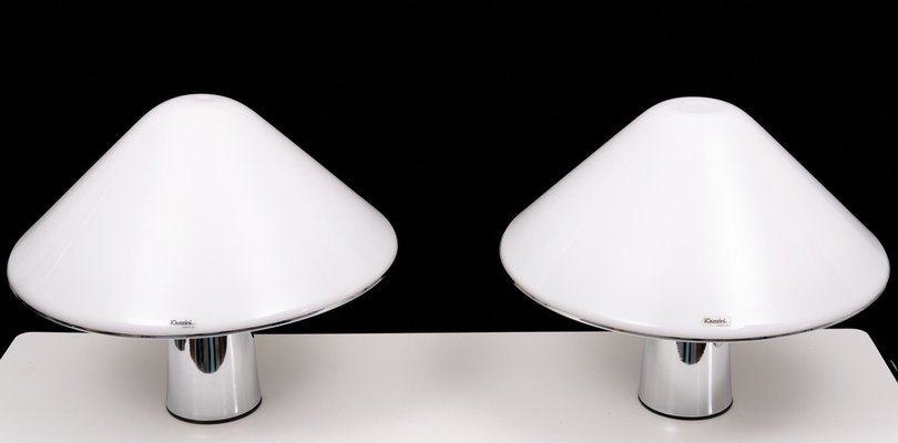 Italian Elpis Mushroom Table Lamps from Guzzini, 1970s, Set of 2-GCG-1813543