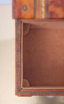 Italian Embossed Leather Jewelry Box, 1960s-GCG-1273911