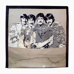 Italian Embroidered Headboard with the Beatles, 1980s-VCV-1344138