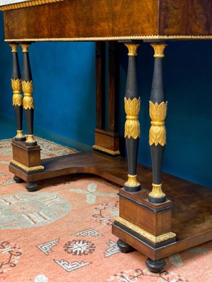 Italian Empire Console Table with White Marble Top, 1815-MBH-1032693