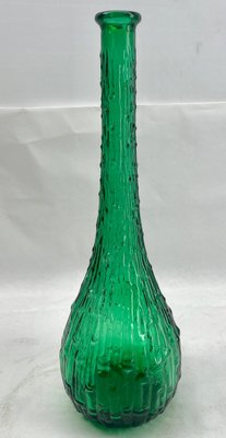 Italian Empoli Genie Bottle in Green Art Glass, 1960s-MJY-1756256