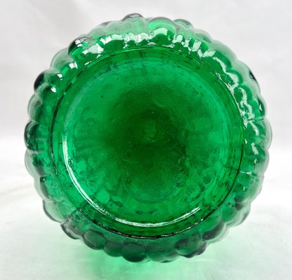 Italian Empoli Genie Bottle in Green Art Glass, 1960s-MJY-1756256