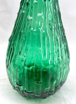 Italian Empoli Genie Bottle in Green Art Glass, 1960s-MJY-1756256