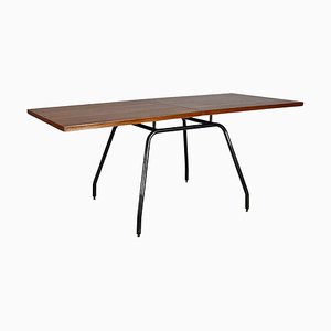 Italian Extendable Dining Table in Wood and Metal, 1960s-GDD-1823281