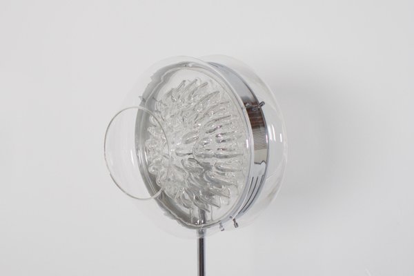 Italian Eye Floor Lamp in Chrome, Murano Glass and Marble, 1970s-QT-1263450