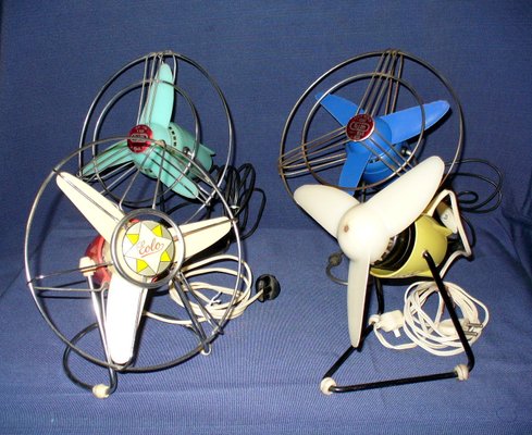 Italian Fans, 1960s, Set of 5-EI-265643