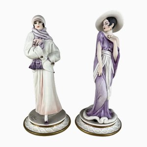 Italian Figurines by Capodimonte for Sandro Maggioni, 1983, Set of 2-YST-1785525