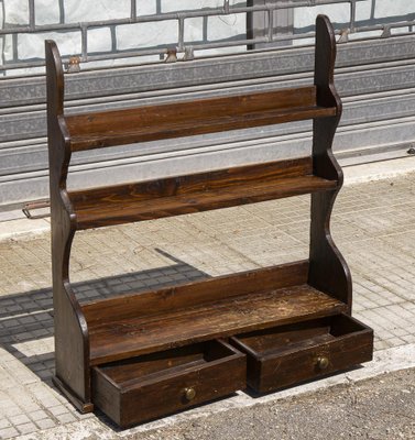 Italian Fir Shelves with Drawers, 1900s-RAQ-1385787