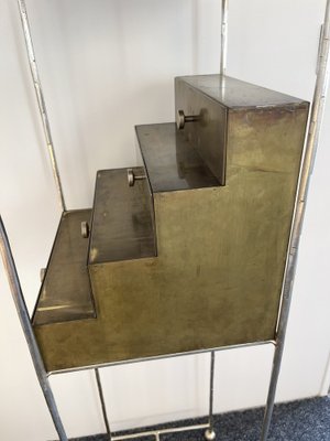 Italian Flag Cabinet in Brass by Ugo La Pietra for Banci Firenze, 1980s-FUE-1248869