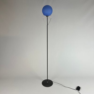 Italian Floor Lamp with Blue Murano Glass, 1990s-RMX-1138239