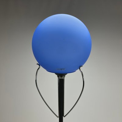 Italian Floor Lamp with Blue Murano Glass, 1990s-RMX-1138239