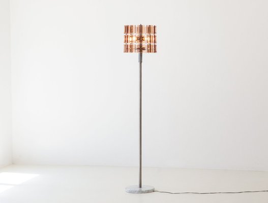 Italian Floor Lamp with Marble Base, 1970s-KJ-2035941