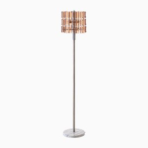 Italian Floor Lamp with Marble Base, 1970s-KJ-2035941