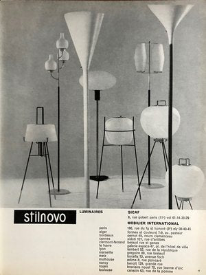 Italian Floor Lamp with Three Lights from Stilnovo, 1950-FQ-1109581