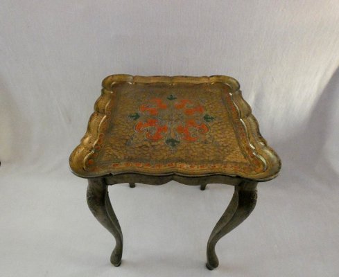 Italian Florentine Side Table, 1950s-ZPI-1735601