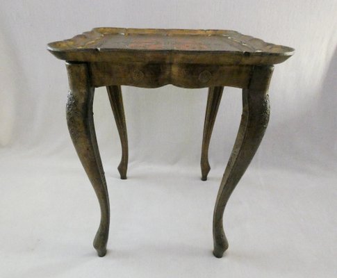 Italian Florentine Side Table, 1950s-ZPI-1735601