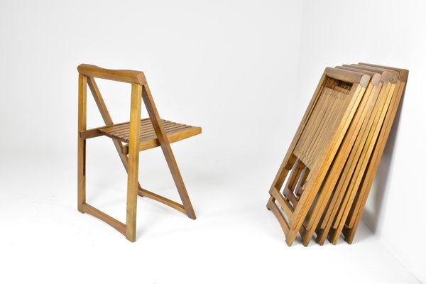 Italian Folding Chairs attributed to Aldo Jacober for Alberto Bazzani, 1960s, Set of 6-GXL-1796817