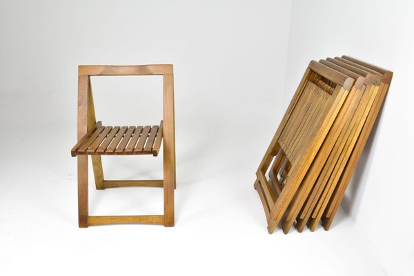 Italian Folding Chairs attributed to Aldo Jacober for Alberto Bazzani, 1960s, Set of 6-GXL-1796817