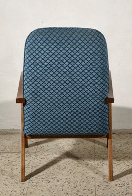 Italian Folding Deck Chair with Fabric, 1980s-RAQ-800745