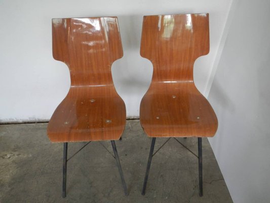 Italian Formica Dining Chairs, 1960s, Set of 2-WWQ-713580