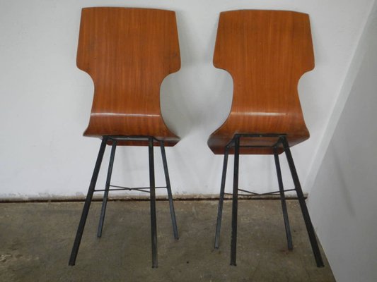 Italian Formica Dining Chairs, 1960s, Set of 2-WWQ-713580