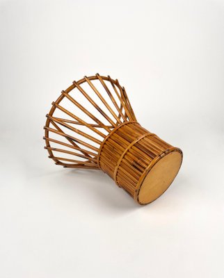 Italian Fruit Bowl Centerpiece in Bamboo and Rattan, 1960s-LYQ-1317498