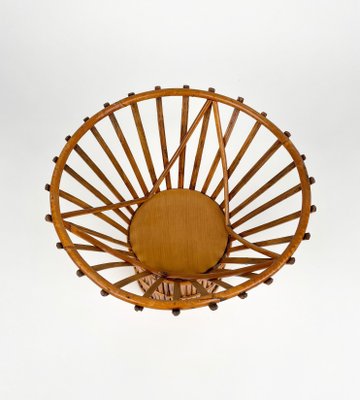 Italian Fruit Bowl Centerpiece in Bamboo and Rattan, 1960s-LYQ-1317498